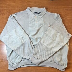 Private Club Men's 2X Polo Shirt Light Gray‎ Waffle Knit Short Sleeve As Is